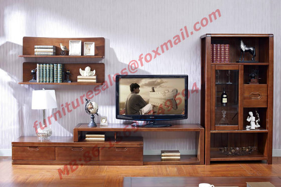 Classic Design Solid Wood Material TV Stand for Wall Unit in Living Room Furniture
