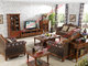 1+2+3 Italy Leather Upholstery Sofa Set with Wooden Tv Stand and Storage Cabinet