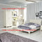 Neoclassical design Single Bed Apartment Interior Furniture with Bookcase set and Small wardrobe