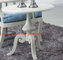 Leisure fabric with white painting solid wood chair in Neoclassical design and cocktail end table