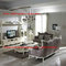Neoclassical Living Room Furniture by Pure white Wall Unit and Coffee table with Luxury Sofa set
