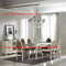 Ivory Neoclassical Dining Room Furniture collection by rubber wood with Glass or Marble table top