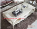 Neoclassical style Coffee table in smart flower craft with tempered glass top and Teatable set with wood drawers