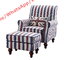 Leisure fabric Lounge chair and Ottoman set in Mediterranean Style Furniture