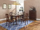Rubber Wood Home dining room furniture Long and round dining table with 4/6 people Chair can by Upholstered cushion seat
