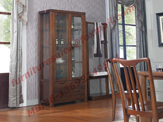 Solid wooden with Glass Door Sideboards for Wine Cabinet in Dining Room Furniture