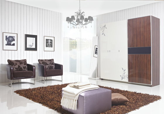 Apartment interior project Custom Furniture Modern Wooden Sliding door Wardrobe closet
