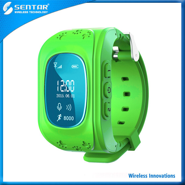 Silicone material CE rohs kids gps smart watch Q50 location tracking watch with phone