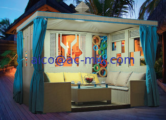 China China leisure furniture outdoor pavilion with sofa garden rattan tents 1110 supplier