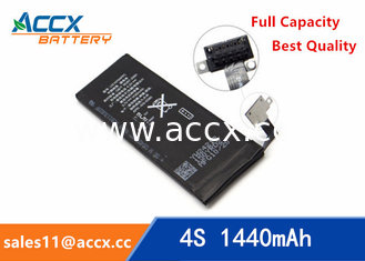 China ACCX brand new high quality li-polymer internal mobile phone battery for IPhone 4S with high capacity of 1450mAh 3.7V supplier