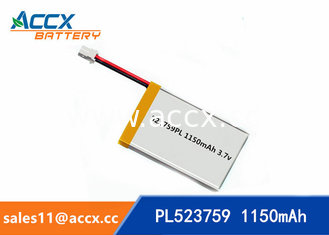 China 523759PL 3.7V 1150mAh lithium polymer battery supplier