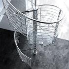 Modern Design Indoor Stairs Stainless Steel Railing Glass Spiral Staircase