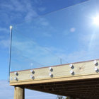 Outdoor Terrace 12 mm Thickness Standoff Frameless Glass Railing