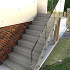 Side Mounted Tempered Glass Stainless Steel Standoff Stair Railing