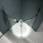 Frameless Round Sliding Shower Enclosure with 10mm Clear Glass and Stainless Steel Hardware
