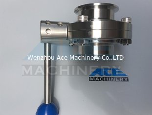 China Stainless Steel Manual Welded Three-Piece Butterfly Valve (ACE-DF-10) supplier