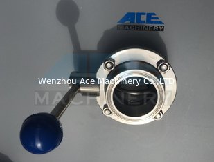 China Stainless Steel Sanitary Butterfly Valve with Weld/Nut End (ACE-DF-2D) supplier