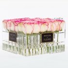 best selling plexiglass display box with cover royal rose acryl clear flower packaging box with logo