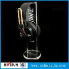 clear round base holder earphone clear acrylic holder for earphone wholesale