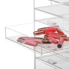 Hot clear 6 drawer  perspex / acrylic makeup organizer for wholesale