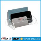 china factory wholesale clear acrylic desk organizer with rubber feet