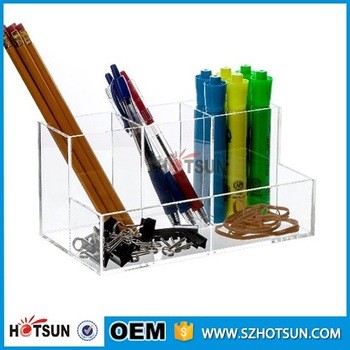 Hot Selling 2016 clear acrylic Desk Organizer Stationary Products