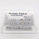 Stock Supply Clear Pro Edition Periodic Table With 83 Kind Element Samples Embedded 152x114x20mm For Students Gifts