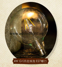 China G125 E27 4W Edison COG lamp LED Filament Bulb Light clear cover and aluminum base supplier