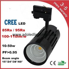China 50W Cree/Luminus COB LED Chip Track Light 90RA 0.95PFC 100LM/W 3 years warranty supplier