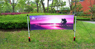 Advertising Outdoor Banner Stands With Spike / Twist Custom Width Height