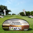 Pop Up Advertising Banner Stands Water Proof A Frame Fabric Signs Display