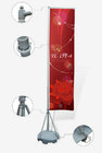 4m Aluminum Exhibition Banner Stands With Three Support Legs Water Base