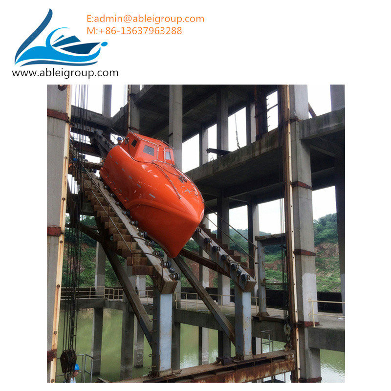 FRP Material Totally Enclosed Type 15 People Free-Fall Lifeboat Including Davit With CCS Class