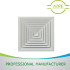 OEM square ceiling aluminium 6063 air diffuser 375x375 powder coating RAL9010 Free sample customized size