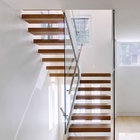 indoor modern design carbon steel stainless steel wood treads stairs staircase