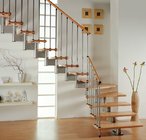 indoor carton steel frame modern design stright L shape staircase stairs