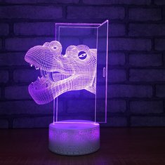 China new gift item 3D acrylic led small night light led light, small led table lamp  with 7 colors and crackle base supplier