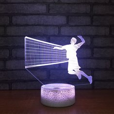 China 2018 Unique and innovative led table lamp, Acrylic 3D laser led lamp night light with special crackle base supplier