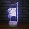 new gift item 3D acrylic led small night light led light, small led table lamp  with 7 colors and crackle base supplier