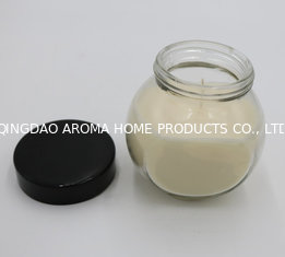 China The best recycled glass scented candle with containers and plastic lid long lasting fragrance supplier