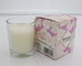Scented soy pillar wax custom logo label clear glass candle with color box supplier