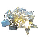 USB and battery powered star curtain light with remote controller