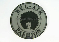 Custom logo label rubber tags pvc iron on patch for hat clothing bag