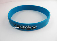 Custom silicone sport wrist band can add logo words with existing mold