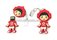 Custom and wholesale cartoon animation figures doll shape USB flash driver for company promotional gifts