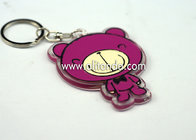 Exquisite and cute Acrylic cartoon figures rabbit bear shape promotional keychain custom and supply in China