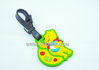Soft PVC bear shape cartoon luggage tag custom hot air balloon shape baggage tag for travel museum zoo promotional gifts