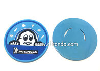 Soft pvc rubber silicone coaster custom MICHELIN round promotional coaster for Mcdonald KFC Starbucks