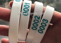 Numbers silicone wristband custom numbers series silicone wristband for sport meeting travel bidding hospital hotel