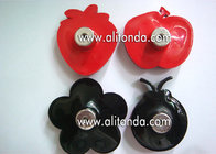 Soft pvc flower shape handles custom cartoon cute room handles supply draw knobs for children